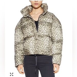 Apparis Leopard Print Puffer Jacket